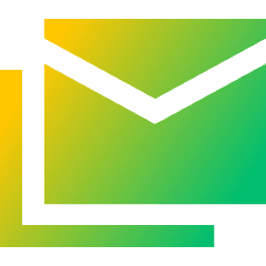 Email All Stacked Icon from Sharp Gradient Set