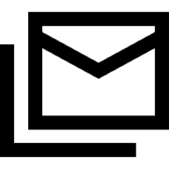 Email All Stacked Icon from Sharp Line Set