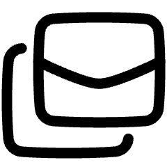 Email All Stacked Icon from Plump Line Set