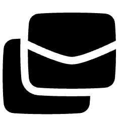 Email All Stacked Icon from Plump Solid Set