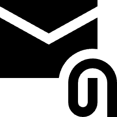 Email Attachment Icon from Sharp Solid Set