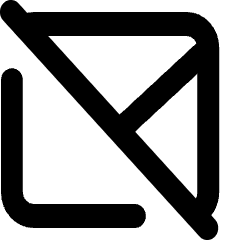 Email Off Disabled Icon from Micro Line Set