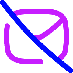Email Off Disabled Icon from Flex Neon Set