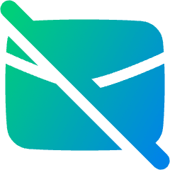 Email Off Disabled Icon from Plump Gradient Set