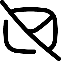 Email Off Disabled Icon from Flex Line Set