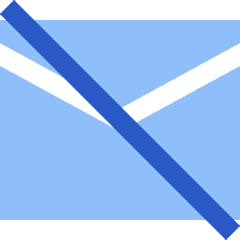 Email Off Disabled Icon from Sharp Flat Set