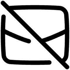 Email Off Disabled Icon from Plump Line Set