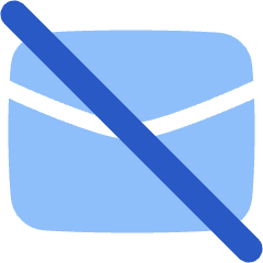 Email Off Disabled Icon from Plump Flat Set