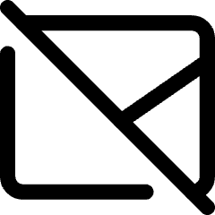 Email Off Disabled Icon from Core Line Set