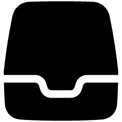 Inbox Icon from Plump Solid Set