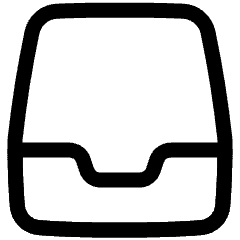 Inbox Icon from Plump Line Set