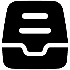 Inbox Content Icon from Plump Solid Set