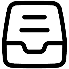 Inbox Content Icon from Plump Line Set