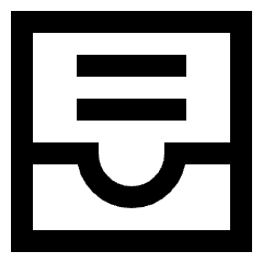 Inbox Content Icon from Sharp Line Set