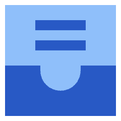 Inbox Content Icon from Sharp Flat Set
