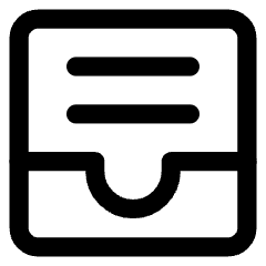 Inbox Content Icon from Core Line Set