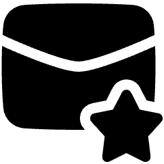 Inbox Favorite Icon from Plump Solid Set