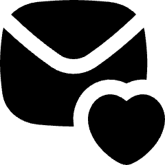 Inbox Favorite Heart Icon from Flex Solid Set