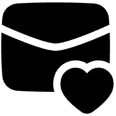 Inbox Favorite Heart Icon from Plump Solid Set