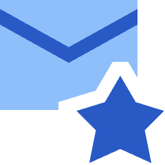 Inbox Favorite Icon from Sharp Flat Set