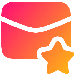 Inbox Favorite Icon from Plump Gradient Set