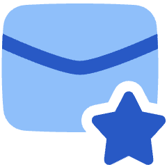 Inbox Favorite Icon from Plump Flat Set