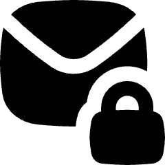 Inbox Lock Icon from Flex Solid Set
