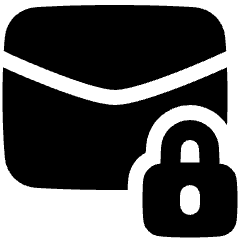 Inbox Lock Icon from Plump Solid Set