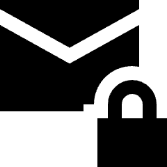 Inbox Lock Icon from Sharp Solid Set