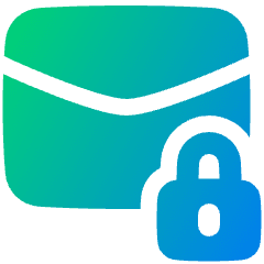 Inbox Lock Icon from Plump Gradient Set