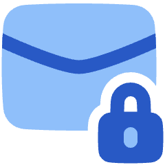Inbox Lock Icon from Plump Flat Set