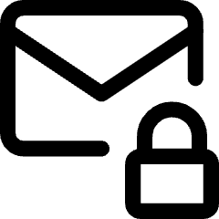 Inbox Lock Icon from Core Line Set