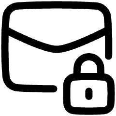 Inbox Lock Icon from Plump Line Set