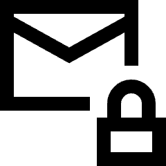 Inbox Lock Icon from Sharp Line Set