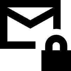 Inbox Lock Icon from Sharp Remix Set