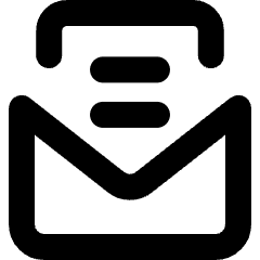 Inbox Open Icon from Micro Line Set
