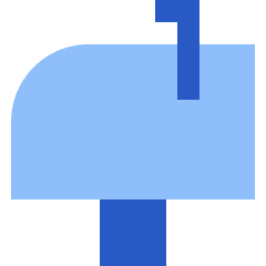 Inbox Post Icon from Sharp Flat Set