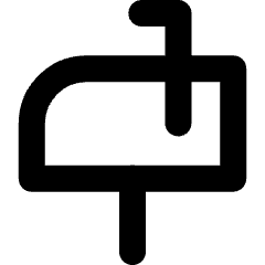 Inbox Post Icon from Micro Line Set