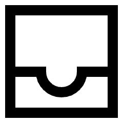 Inbox Icon from Sharp Line Set