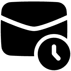 Inbox Schedule Icon from Plump Solid Set