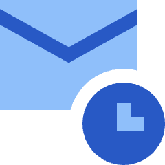 Inbox Schedule Icon from Sharp Flat Set