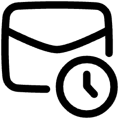 Inbox Schedule Icon from Plump Line Set