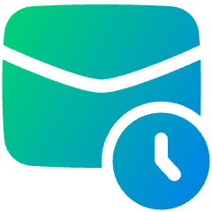 Inbox Schedule Icon from Plump Gradient Set