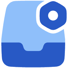 Inbox Setting Bolt Nut Icon from Plump Flat Set