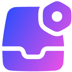 Inbox Setting Bolt Nut Icon from Plump Gradient Set