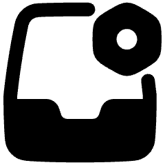 Inbox Setting Bolt Nut Icon from Plump Remix Set