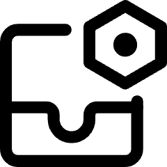 Inbox Setting Bolt Nut Icon from Core Line Set