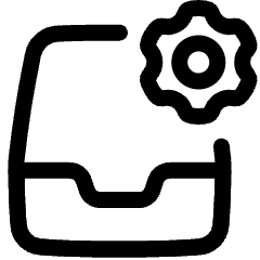 Inbox Setting Gear Icon from Plump Line Set