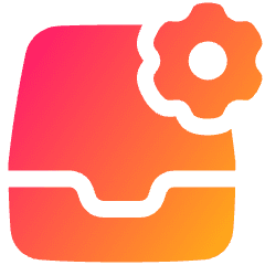 Inbox Setting Gear Icon from Plump Gradient Set