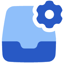 Inbox Setting Gear Icon from Plump Flat Set